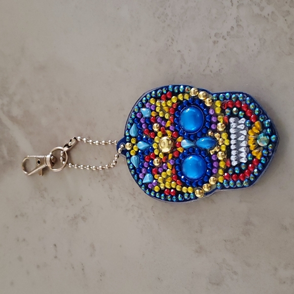 Jeweled Skull Keychain/Bag Charm nwot - Picture 4 of 4